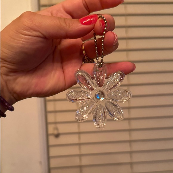 Coach Accessories - SOLD Coach Clear Glitter Daisy Keychain Charm